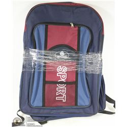 2 NAVY AND RED SPORTS BACK PACKS