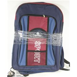 2 NAVY AND RED SPORTS BACK PACKS