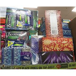 LARGE LOT OF SCOTTIES & KLEENEX FACIAL TISSUE.