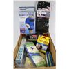 Image 1 : BOX W/ COMPRESSION SOCKS, KNEE WRAPS, AND MORE.
