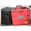 Image 1 : 2 ASSORTED PACK AND ROLL SHOPPING/ STORAGE CARTS