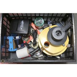 TOTE OF ASSORTED TOOLS