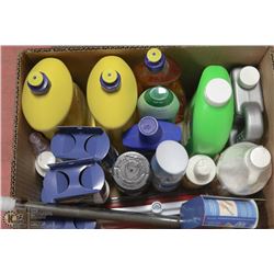 BOX OF CLEANING SUPPLIES