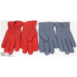 2 PACK OF SIZE MEDIUM WOMENS LEATHER GLOVES