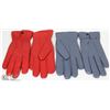Image 1 : 2 PACK OF SIZE MEDIUM WOMENS LEATHER GLOVES