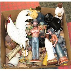 BOX OF ESTATE ORNAMENTS