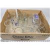 Image 1 : 9) BOX OF MUGS - SOME CLEAR GLASS, SOME WITH