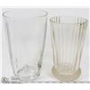 Image 1 : 2 HEAVY GLASS VASES