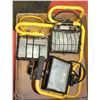 Image 1 : LARGE BOX WITH 3 HALOGEN WORK LIGHTS