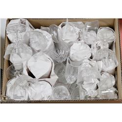 BOX OF ESTATE GLASSWARE