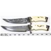 Image 1 : PAIR OF DECORATIVE KNIVES WITH CARVED HANDLE &