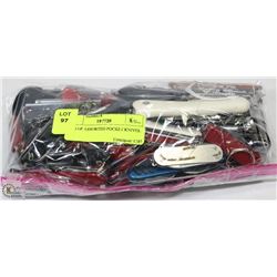 BAG OF ASSORTED POCKET KNIVES. AS THEY COME