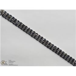 4) STERLING SILVER BRACELET WITH 152 SAPPHIRES