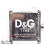 Image 2 : 5) STAINLESS STEEL D&G WATER RESISTANT WATCH WITH