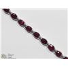 Image 1 : 6) STERLING SILVER BRACELET WITH 22 RUBIES