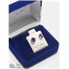 Image 3 : 24) 10KT GOLD GENUINE AMETHYST EARRINGS