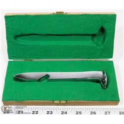 RAILROAD SPIKE BOTTLE OPENER IN BOX.