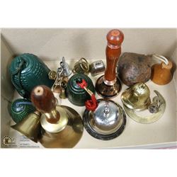 ESTATE LOT OF 15 VARIOUS COLLECTOR BELLS.