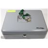 Image 1 : LARGE MASTER LOCK CASH BOX WITH KEY.