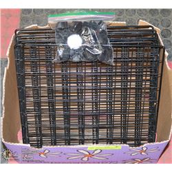 BLACK SHELF SYSTEM WITH 9 GRIDS AND CONNECTORS