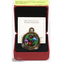 2007 RCM 50 CENT COIN "HOLIDAY ORNAMENTS"