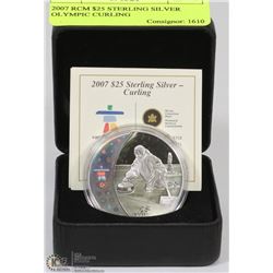 2007 RCM $25 STERLING SILVER OLYMPIC CURLING