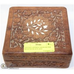 VINTAGE ANTIQUE SOLID SILVER MESH NECKLACE AND