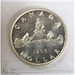 1956 CANADIAN SILVER DOLLAR ICCS MS63.