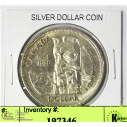 CANADA 1958 DEATH TOTEM SILVER DOLLAR.