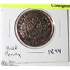 Image 1 : BANK OF MONTREAL 1844 HALF PENNY.
