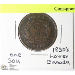 BANK OF MONTREAL 1930S LOWER CANADA COIN.