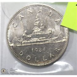 1984 CANADIAN ONE DOLLAR COIN.
