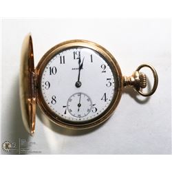 REGINA POCKET WATCH WITH HUNTER CASE.