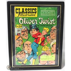 VINTAGE CLASSIC 1947 OLIVER TWIST FRAMED COMIC