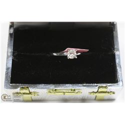 14KT WHITE GOLD DIAMOND SOLITAIRE RING W/COA