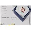 Image 1 : 18KT YELLOW GOLD RUBY HEART PENDANT WITH COA