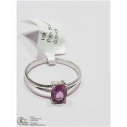 28) 10KT GOLD GENUINE PINK SAPPHIRE RING