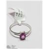 Image 1 : 28) 10KT GOLD GENUINE PINK SAPPHIRE RING