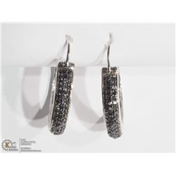 32) STERLING SILVER RHODIUM PLATED EARRINGS W/ 90