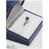 Image 3 : 44) 14KT WHITE GOLD BLACK DIAMOND RING