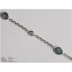 46) 14KT GOLD BRACELET W/ ALEXANDRITE & DIAMONDS