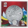 Image 1 : 2015 FIFA WORLD CUP $20 .9999 SILVER COIN,