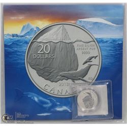 2013 RCM $20 COMMEMORATIVE .9999 ICEBERG SILVER