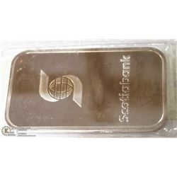 SCOTIA BANK 1 OZ .999 SILVER BAR