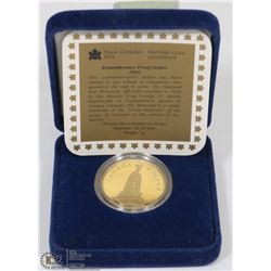 1994 RCM REMEMBRANCE PROOF DOLLAR WITH CASE & COA