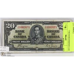 1937 CANADIAN $20.00 BILL.