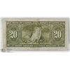 Image 2 : 1937 CANADIAN $20.00 BILL.