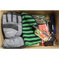 BOX W/MEN'S HERCULES WINTER GLOVES (L),
