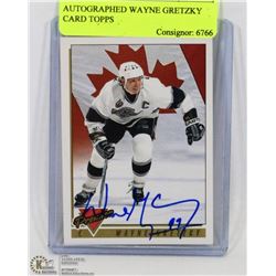 AUTOGRAPHED WAYNE GRETZKY CARD TOPPS