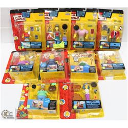 SHELF 9: LOT OF 10 SIMPSON FIGURINES IN BOXES INCL